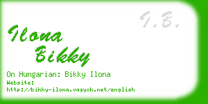 ilona bikky business card